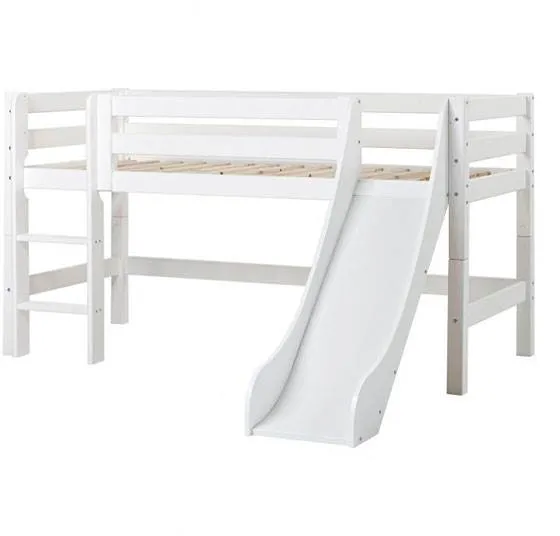 Hoppekids ECO Luxury ημιυψηλό κρεβάτι με τσουλήθρα και σκάλα - 120x1200