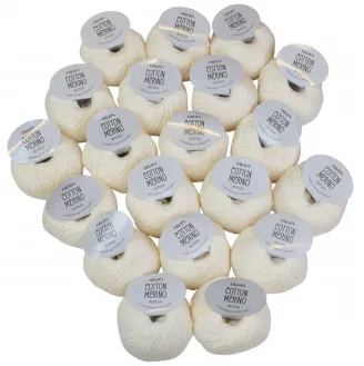 Drops Cotton Merino Πακέτο Νήματος Μονόχρωμο 01 Φυσικό - 20 τεμ - Drops Cotton Merino Πακέτο Νήματος Μονόχρωμο 01 Φυσικό - 20 τεμ