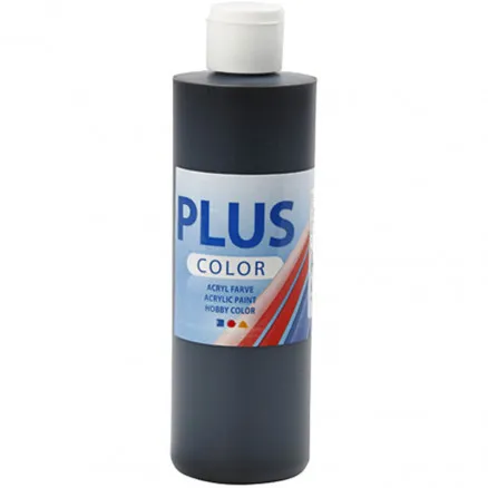 Plus Color χρώμα χόμπι, μαύρο, 250 ml/ 1 φλ.