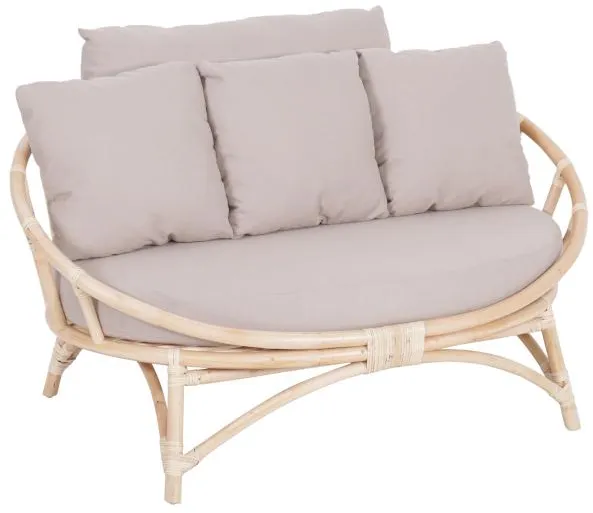 Σετ σαλονιού Muscat 2 ατόμων γκρι 127x102x70cm