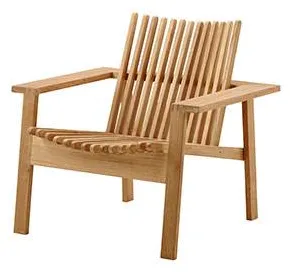 Cane-Line Amaze πολυθρόνα lounge - teak - Στοιβαζόμενη