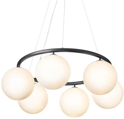 Nuura Miira 6 Circular Πολυέλαιος Rock Grey/Opal Λευκό