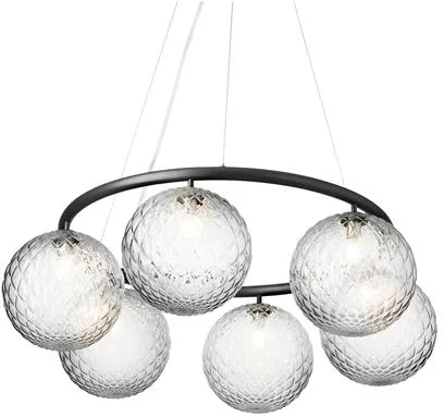 Nuura Miira 6 Circular Πολυέλαιος Rock Grey/Optic Clear