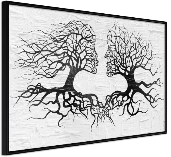 ARTGEIST Αφίσα με κορνίζα - Like the Old Trees Μαύρο με passepartout 60x40