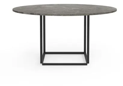 New Works Florence Τραπέζι φαγητού Ø145 Gris Du Marais Μάρμαρο με Μαύρη Βάση